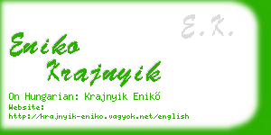 eniko krajnyik business card