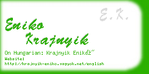 eniko krajnyik business card